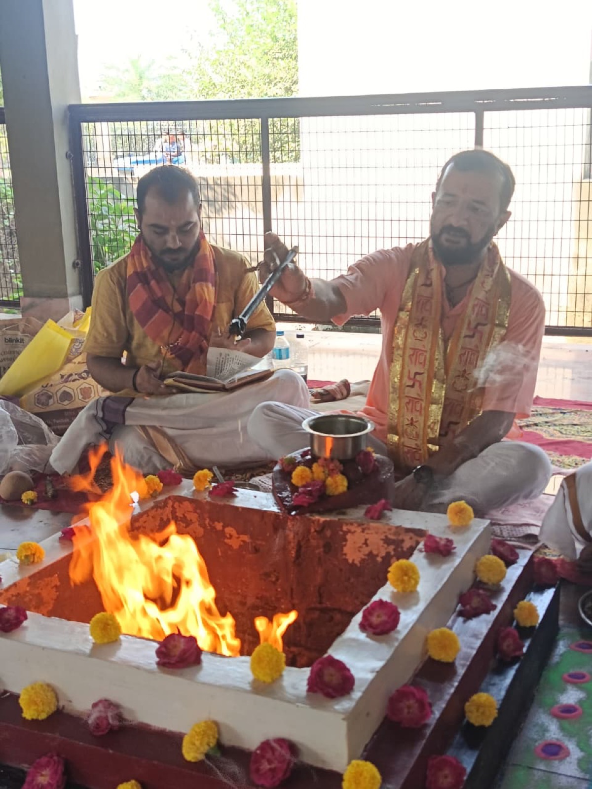 The Brahmins at the close of the Yagya